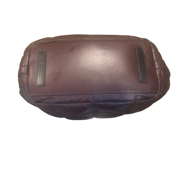 AllSaints Quilted Brown Genuine Leather Tote Bag - Picture 3 of 12